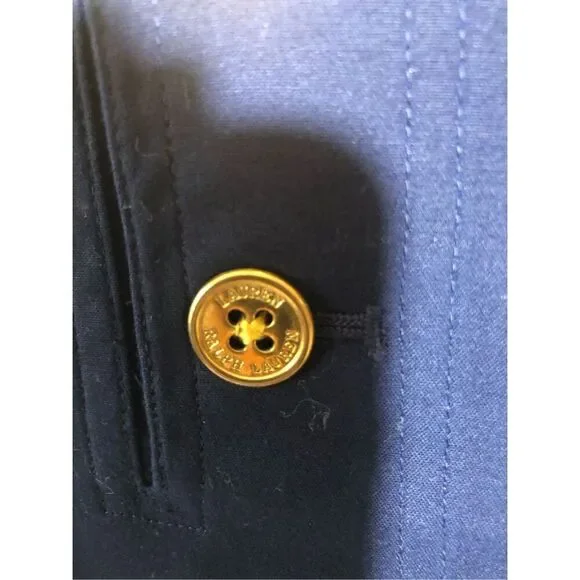 Lauren Ralph Lauren Women’s Navy Blue Sailor Style Dress Pants Size 8 - Picture 5 of 10